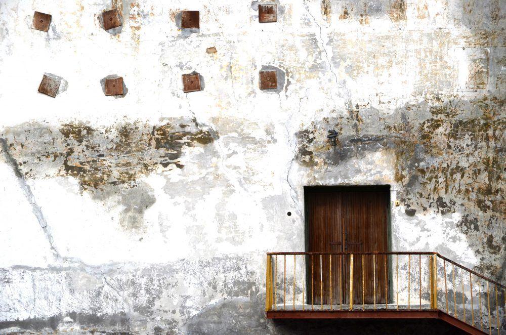 Old abandoned industrial building on Svalbard.